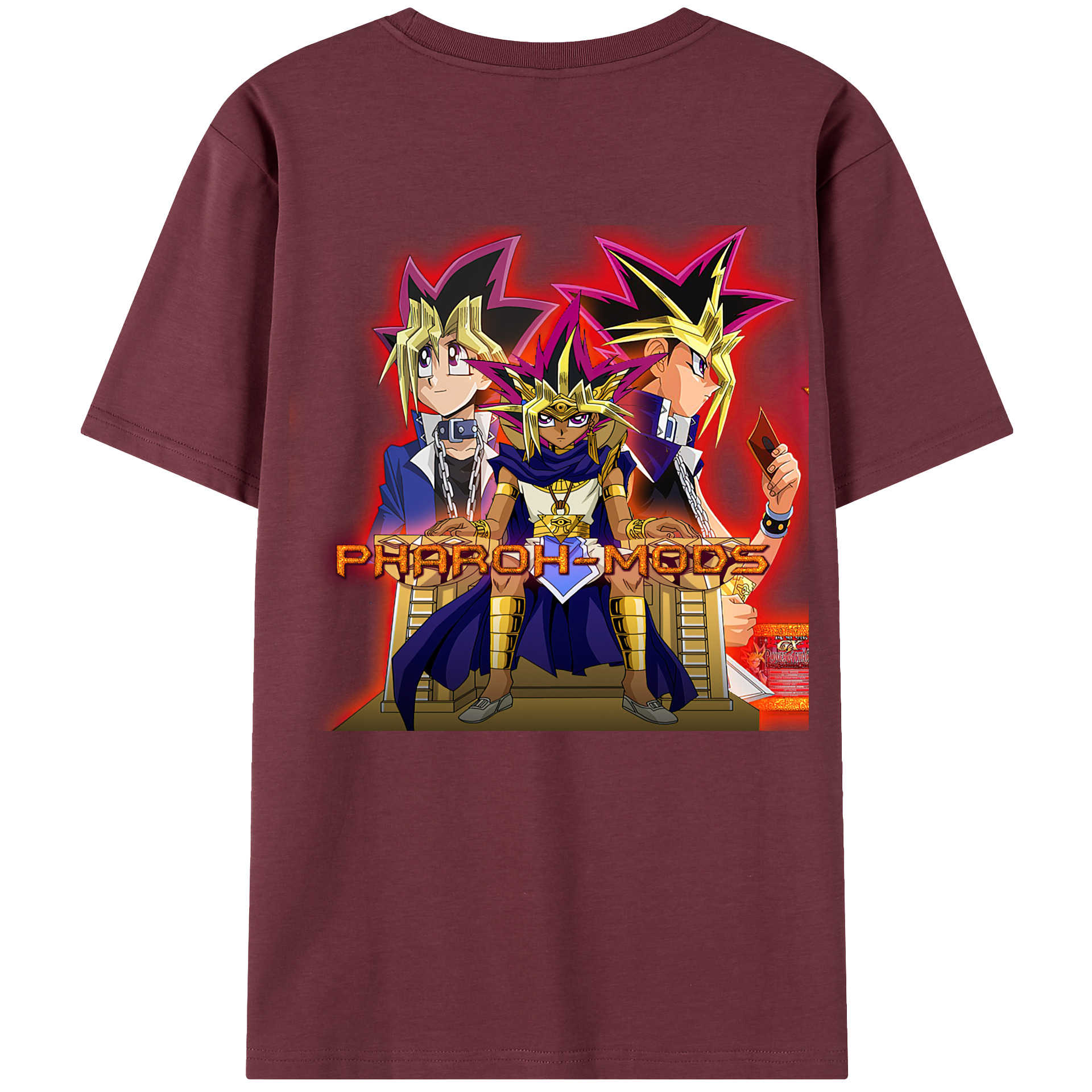 （画像用） 遊☆戯☆王 Yu-Gi-Oh! 綿100％半袖Tシャツ（背面プリント）